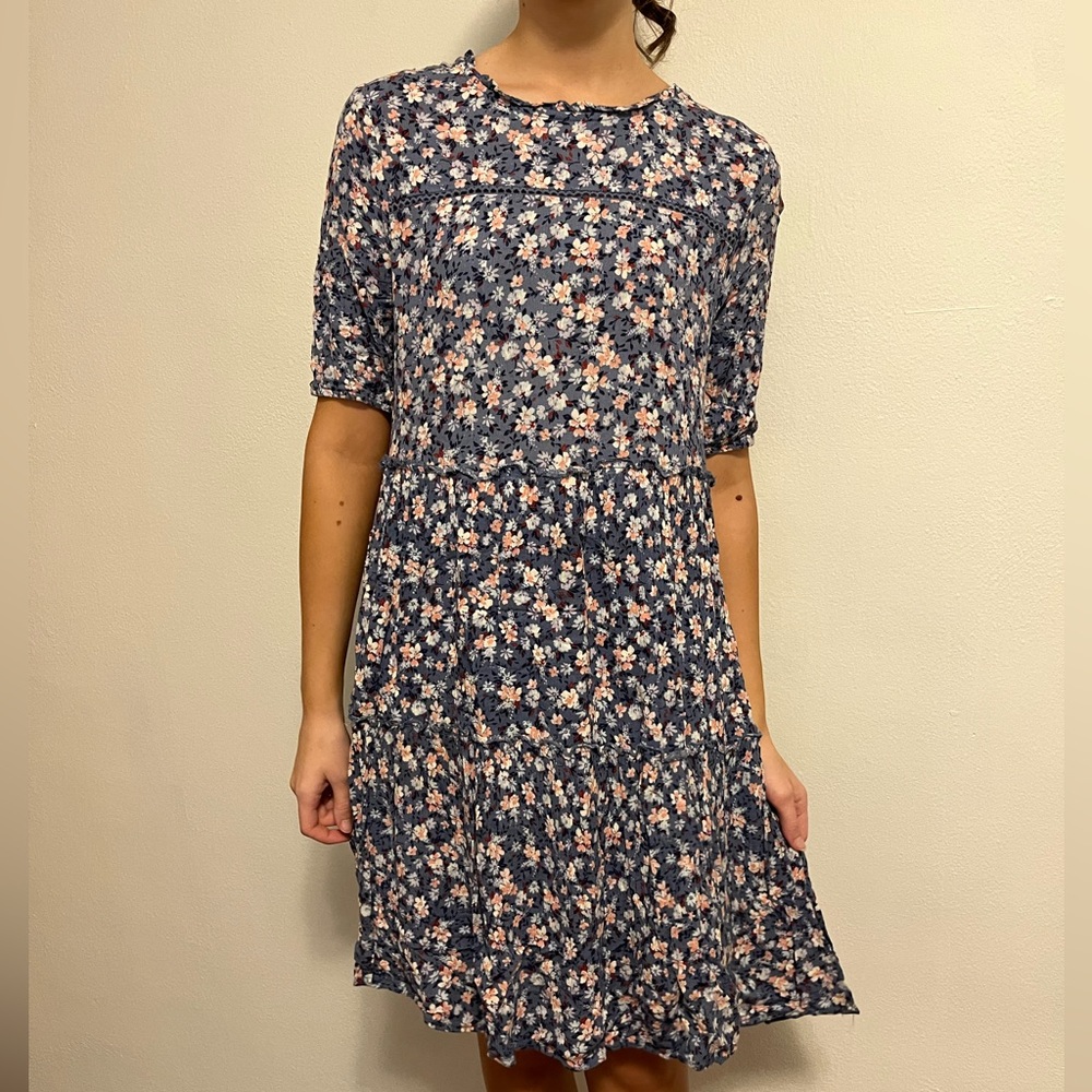 floral knee length dress